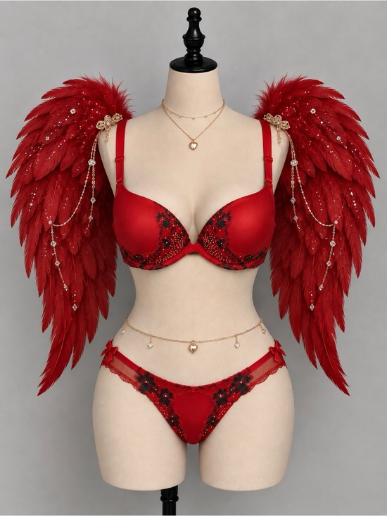 La SENZA Other - 🍒3/33$ La SENZA SEXY TEASE Red Lace-Embellished Push-Up Bra